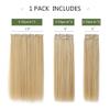 HSPJHTM Blonde Hair Extensions Clip in Hair Extension for Women Halloween 5 Pieces 22" Synthetic Long Straight Natural Thick Blond Hair Pieces for Girls Cheap Full Head view 3