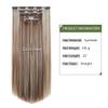 HSPJHTM Clip in Hair Extensions Brown Hair Extension For Women Halloween 22" Long Straight Synthetic Hair Pieces Full Head 5PCS BrownBlonde view 2
