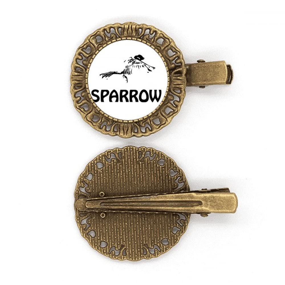 Food Outline Sparrows Birds Hairpin Headdress Brooch Hair Clip Barrette