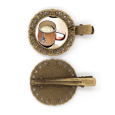 Effect Outline Mellow Drink Milk Tea Hairpin Headdress Brooch Hair Clip Barrette
