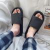 Pillow Sandals Women Massage Shower Bathroom 2021 Summer Non-Slip Quick Drying Open Toe Platform Casual Slippers,Black-EU38/39Women'sUS7.5-8.5/Men'sUS6-6.5 view 3