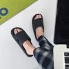 Pillow Sandals Women Massage Shower Bathroom 2021 Summer Non-Slip Quick Drying Open Toe Platform Casual Slippers,Black-EU38/39Women'sUS7.5-8.5/Men'sUS6-6.5 view 4