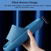 Pillow Sandals Women Massage Shower Bathroom 2021 Summer Non-Slip Quick Drying Open Toe Platform Casual Slippers,Blue-EU42/43Women'sUS10.5-11/Men'sUS8.5-9.5 view 4