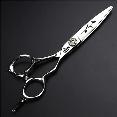 Hair Cutting Scissors, Hairdressing Scissors Hair Stylist Special Willow Leaves Cutting Traceless Shear 6 inch Haircut Thinning Suit BY KKZY (Color : Chrysanthemum willow)