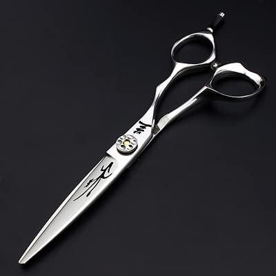 Hair Cutting Scissors, Hairdressing Scissors Hair Stylist Special Willow Leaves Cutting Traceless Shear 6 inch Haircut Thinning Suit BY KKZY (Color : Orchid willow cut)