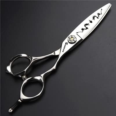 Hair Cutting Scissors, Hairdressing Scissors Hair Stylist Special Willow Leaves Cutting Traceless Shear 6 inch Haircut Thinning Suit BY KKZY (Color : Dragon chubby cut)