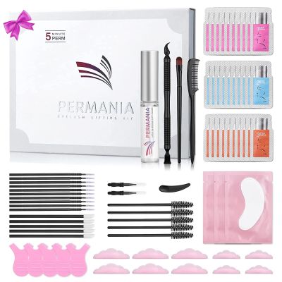 PERMANIA Lash Lift Kit, Lash Perm Kit, Fast Eyelash Lifting 5 Minutes DIY at Home with Strong Glue Disposable Sachet Lash Lifting Kit Last 6 Weeks (30pcs