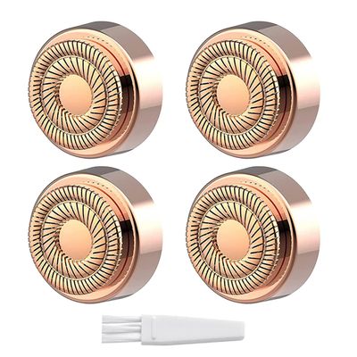 Women's Facial Hair Remover Replacment Heads Generation 2 Double Halo Perfect for Finishing Touch Flawless Gen 2 Facial Hair Removal,18K Gold-Plated 4-pc Pack