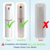 Women's Facial Hair Remover Replacment Heads Generation 2 Double Halo Perfect for Finishing Touch Flawless Gen 2 Facial Hair Removal,18K Gold-Plated 4-pc Pack view 2
