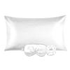 Ciana Luxurious Satin Pillowcase for Hair and Skin, Satin Pillowcase Set-2, 1 Eye Mask, 1 Scrunchie - Luxury Sleep Set, Pillow Case with Envelope Closure (Queen Size, White) view 2