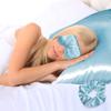 Ciana Luxurious Satin Pillowcase for Hair and Skin, Satin Pillowcase Set-2, 1 Eye Mask, 1 Scrunchie - Luxury Sleep Set, Pillow Case with Envelope Closure (King Size, Light Blue) view 1