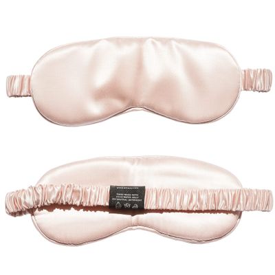 100% Pure Mulberry Silk Handmade Eye Mask with Comfortable and Softest Feeling for Sleeping (Pink)