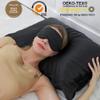 100% Pure 6A Mulberry Silk Handmade Eye Mask with Natural Super Soft 22 Momme Real Silk Sleep Mask Blinddfold (Black) view 2