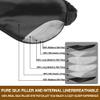 100% Pure 6A Mulberry Silk Handmade Eye Mask with Natural Super Soft 22 Momme Real Silk Sleep Mask Blinddfold (Black) view 4