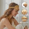 22 Momme 100% Mulberry Pure Silk Sleep mask for Comfortable sleepping Blindfold with Adjustable Eye Cover Silk Strap (Gold) view 2