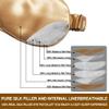 22 Momme 100% Mulberry Pure Silk Sleep mask for Comfortable sleepping Blindfold with Adjustable Eye Cover Silk Strap (Gold) view 4