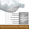 100% Natual Pure Mulberry Silk Sleep Mask Blandfold with Comfortable and Softest Eye Mask Silk Feeling for Sleeping (Silver) view 3