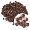 1000 Pcs Silicone Lined Micro Rings Beads 5mm Hair Extentions Beads for I Tip Hair Extensions (Brown) view 4