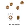 1000 Pcs Silicone Lined Micro Rings Beads 5mm Hair Extentions Beads for I Tip Hair Extensions (Dark Blonde) view 2