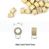1000 Pcs Silicone Lined Micro Rings Beads 5mm Hair Extentions Beads for I Tip Hair Extensions (Blonde) view 2