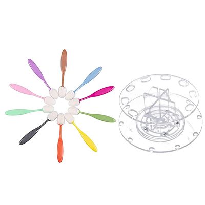 10 Pcs Rainbow 4 Ink Blending Brushes with Holder and Brush Cap