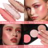 FOCALLURE Blush and Highlighter Palette,3 in 1 Makeup Powder, Cruelty-Free Matte, Shimmer Illuminator for a Glowing Look,#03 view 3