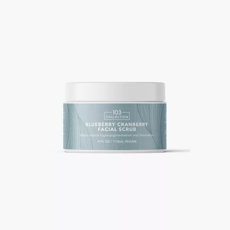 103 Collection, Vegan Blueberry Cranberry Facial Scrub, Cruelty-free, Gentle Exfoliation, Help Calm And Nourish Sensitive Skin