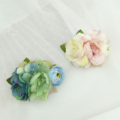 2 Pcs Flower Hair Clips,Japanese Kimono Hair Barrettes,Fashion Elegant Headdress Cute Hair Accessories,Comb Type Hair Pins For Women