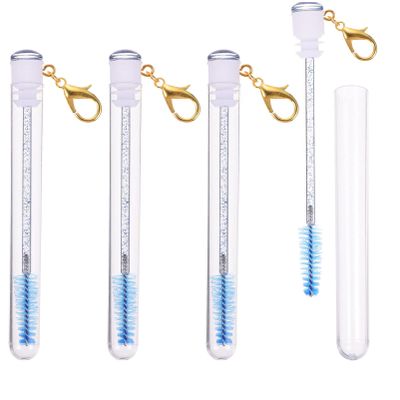 4pcs Tube Mascara Brush Makeup Brush Wands Eyebrow Brush Tube Eyelash Applicator Lash Brow Comb Eyelash Comb Eyelash Tube Eyelash Brush Eyebrow Brush Wands