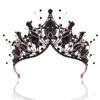 Kilshye Baroque Black Crown Rhinestone Queen Crowns Crystal Vintage Tiara Wedding Bridal Adult Tiaras Prom Costume Hair Accessories for Women (A- Black) view 1