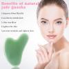 Nuanchu 3 Pieces Gua Sha Facial Tool Natural Resin Stone Board Scraping Facial Massage Gua Sha Scraping Massage Tool for Face, Skin Body Muscle Relaxing Tools(White, Light Green, Black) view 4