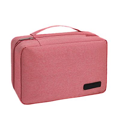 Bobrv Hanging Toiletry Bag Travel Organizer Kit Expandable Compartments for Cosmetics with Hook Bathroom Shower for Women Girl Pink, 10.2 x 3.9 x 6.7 inch