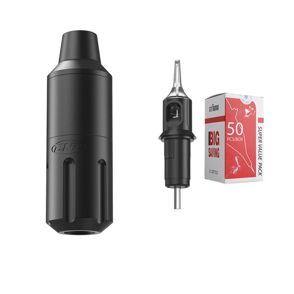Short Rotary Tattoo Pen Machine Original Motor RCA Connection Cartridge Needles Permanent Makeup Professional Tattoos Artists,D
