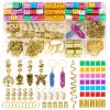 125 Pcs Dreadlocks Loc Hair Jewelry for Women Braids - Crystal Gemstone Pendant and Ring Hair Accessories, Cute Pendants view 1