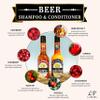 La Premia Beer Shampoo & Conditioner for Damage Free Hair - Original Yeast with Natural Ingredients, Biotin, Vitamin B5, For Men & Women, Cruelty Free, 16.90 fl oz view 2