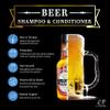 La Premia Beer Shampoo & Conditioner for Damage Free Hair - Original Yeast with Natural Ingredients, Biotin, Vitamin B5, For Men & Women, Cruelty Free, 16.90 fl oz view 3