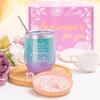 Birthday Gifts for Women-Best Relaxing Spa Gift Box Basket for Wife Mom Sister Girlfriend Daughter Best Friend Mother-Happy Birthday Gifts for Women -Unique Wine Tumbler Spa Bath Set (Rose Gold) view 3