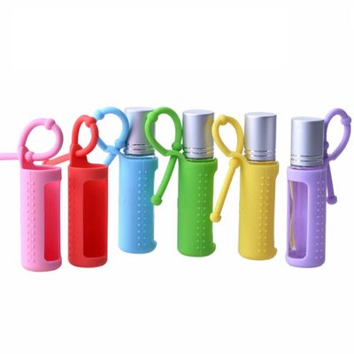 SOLUSTRE 6pcs essential oil carrying case travel holder keychain Essential Oil bottle case Perfume roller bottle covers Empty Travel Bottle chopstick rest with hook