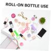 SOLUSTRE 6pcs essential oil carrying case travel holder keychain Essential Oil bottle case Perfume roller bottle covers Empty Travel Bottle chopstick rest with hook view 3