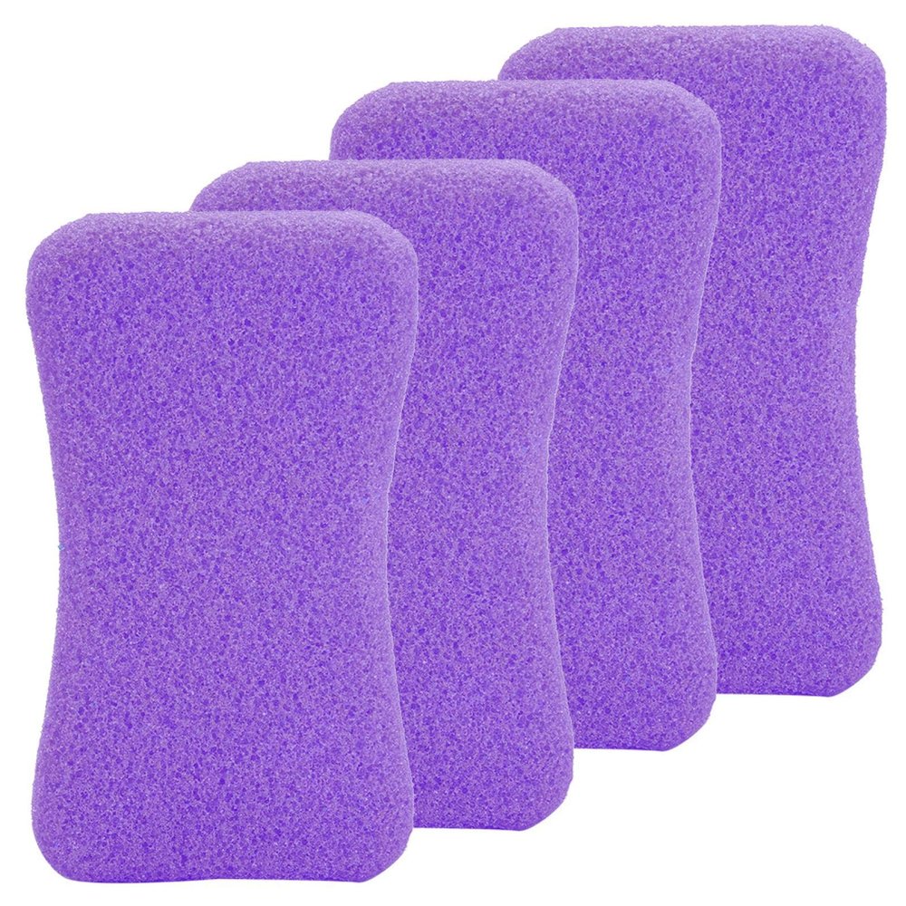 4Pcs Pumice Stone, Foot Pumice Stone Lightweight Pedicure Stone Portable Foot Hard Skin Callus Remover Scrubber for Travel Home(Purple)
