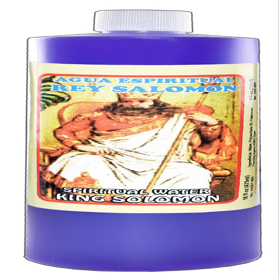 3 BOTTLES KING SOLOMON SPIRITUAL WATER-REY SALOMON AGUA ESPIRITUAL 16OZ - MAGICK PAGAN