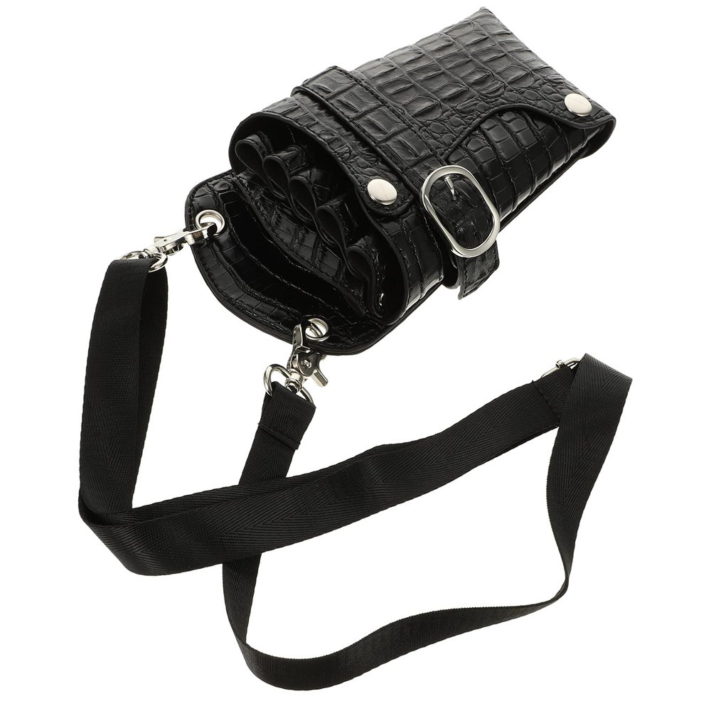 Beaupretty Barber Scissor Pouch Portable Hair Stylist Tools Bag Compartment Design for Organizing Combs and Clippers Fashionable Waist Bag for Hairdressers