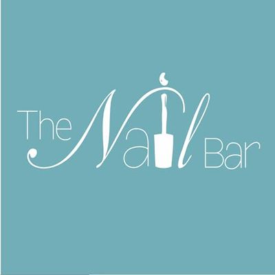 The Nail Bar Logo Vinyl Wall Sticker  Removable Manicure Design Decal for Nail Art Salon, Beauty Shop Window Decor, Home Nail Room Art (White, 57x22cm)
