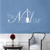 The Nail Bar Logo Vinyl Wall Sticker  Removable Manicure Design Decal for Nail Art Salon, Beauty Shop Window Decor, Home Nail Room Art (White, 57x22cm) view 2