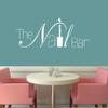 The Nail Bar Logo Vinyl Wall Sticker  Removable Manicure Design Decal for Nail Art Salon, Beauty Shop Window Decor, Home Nail Room Art (White, 57x22cm) view 3