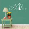The Nail Bar Logo Vinyl Wall Sticker  Removable Manicure Design Decal for Nail Art Salon, Beauty Shop Window Decor, Home Nail Room Art (White, 57x22cm) view 4