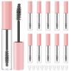 Beaupretty 10pcs Empty Mascara Tubes Reusable Eyelash Cream Containers Built Brush Leak Makeup Dispenser for Eyelash and Lip Products Transparent Design view 1