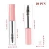 Beaupretty 10pcs Empty Mascara Tubes Reusable Eyelash Cream Containers Built Brush Leak Makeup Dispenser for Eyelash and Lip Products Transparent Design view 2