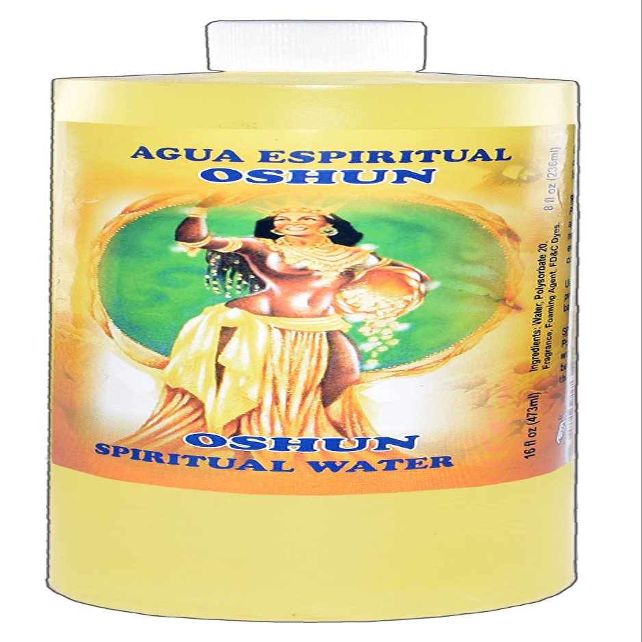 1 BOTTLE OSHUN SPIRITUAL WATER- AGUA ESPIRITUAL 16OZ - MAGICK PAGAN-SANTERIA