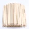 100Pcs Orange Wood Sticks for Nails, HOOMBOOM Double Sided Cuticle Pusher Remover Nail Art Manicure Pedicure Tool for Manicure Pedicure view 3